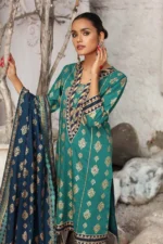 Gul Ahmed 3PC Unstitched Winter Cotton Suit WS-12001 A - Image 4