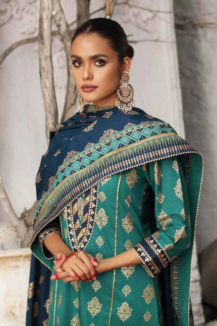 Gul Ahmed 3PC Unstitched Winter Cotton Suit WS-12001 A