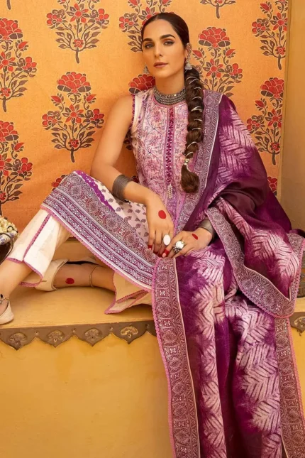 Gul Ahmed 3PC Unstitched Cotton Embroidered Suit CBE-22014