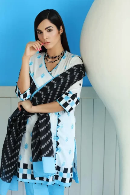 Gul Ahmed 3PC Unstitched Cotton Embroidered Suit CBE-62 A