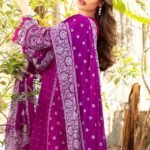 Gul Ahmed 3PC Unstitched Embroidered Jacquard Suit With Embroidered Chiffon Dupatta PM-32034