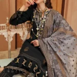 Gul Ahmed 3PC Unstitched Cotton Embroidered Suit with Jacquard Dupatta MJ-22070