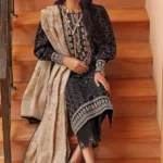 Gul Ahmed 3PC Unstitched Jacquard Embroidered Suit with Embroidered Denting Lawn Dupatta MJ-22071