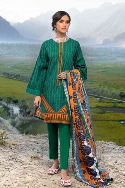 Gul Ahmed 3PC Unstitched Printed Pashmina Shawl Suit AP-12069