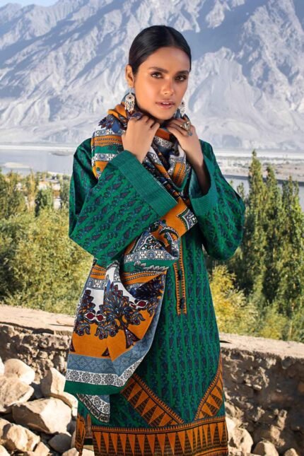Gul Ahmed 3PC Unstitched Printed Pashmina Shawl Suit AP-12069