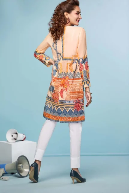 Gul Ahmed Unstitched 1PC Embroidered Cambric Shirt SCE-71