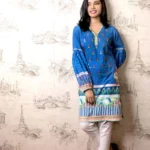 Gul Ahmed Unstitched 1PC Embroidered Cambric Shirt SCE-79