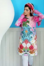 Gul Ahmed Unstitched 2PC Embroidered Cambric Shirt & Printed Dupatta TCE-19