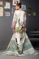 Gul Ahmed Unstitched 2PC Embroidered Cambric Shirt & Printed Dupatta TCE-40