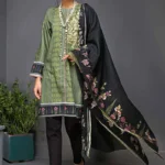 Gul Ahmed Unstitched 2PC Embroidered Cambric Shirt & Printed Dupatta TCE-41
