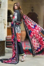 Gul Ahmed 3PC Unstitched Embroidered Viscose Suit with Printed Woolen Dupatta AP-11