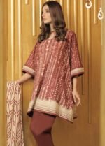 Alkaram Printed Khaddar 3 Piece Suit FW-04.1-Maroon - Image 4