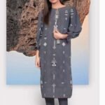 Alkaram Embroidered Jacquard Suit Unstitched 2 Piece FW-29.1 Grey - Winter Collection