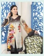 Five Star Jacquard Lawn Printed Shirt 1Pc D # 06 - Image 3