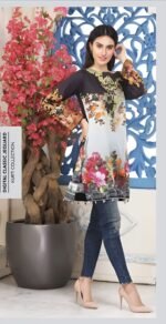 Five Star Jacquard Lawn Printed Shirt 1Pc D # 08