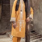 Alkaram Embroidered Yarn Dyed Suit Unstitched 2 Piece FW-30 Yellow - Winter Collection