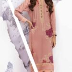 Alkaram Embroidered Viscose Suit Unstitched 2 Piece FW-30.1 Pink - Winter Collection