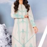 Alkaram Printed Yarn Dyed Suit Unstitched 2 Piece FW-32.1 Cream - Winter Collection