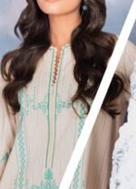 Alkaram Printed Yarn Dyed Suit Unstitched 2 Piece FW-32.1 Cream - Winter Collection