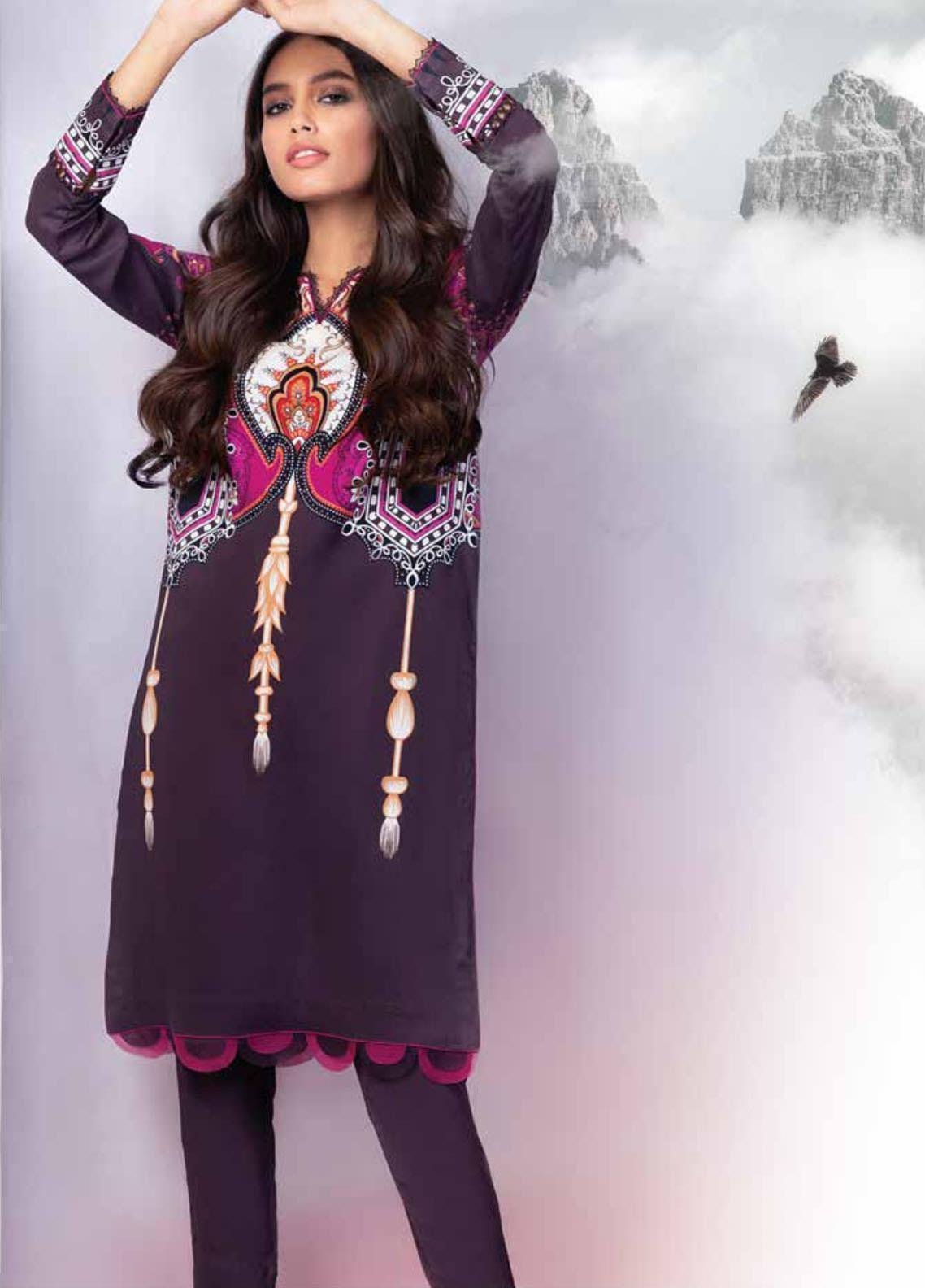 Alkaram Printed Viscose Suit Unstitched 2 Piece FW-33 Brown - Winter Collection Alkaram Printed Viscose Suit Unstitched 2 Piece FW-33 Brown - Winter Collection