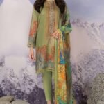 Alkaram Embroidered Viscose Suit Unstitched 2 Piece FW-38- Green- Winter Collection