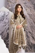 Alkaram Printed Viscose Suit Unstitched 2 Pcs FW-38.1 Beige
