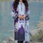 Alkaram Printed Viscose Suit Unstitched 2 Pcs FW-41-Purple