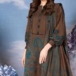Alkaram Printed Viscose Suit Unstitched 2 Pcs FW-42 Golden Beige