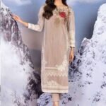 Alkaram Embroidered Yarn Dyed Unstitched Shirt FW-43-Beige - Winter Collection