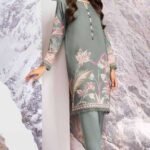 Alkaram Embroidered Viscose Unstitched Shirt FW-45-Grey - Winter Collection