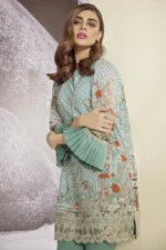 AlKaram 1Pc Cambric Embroidered Shirt MS 37 Green