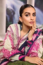 Alkaram 2Pc Printed Cambric Suit With Lawn Dupatta MS-31-Off White