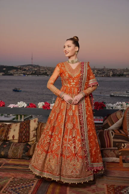Embroidered Net Suit D 09 Atesh