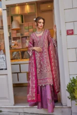 Embroidered Net Fancy Suit Mehtab D06