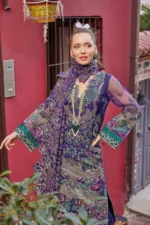 Embroidered Organza 3 Pcs Suit D 07 Sadaf - Image 5