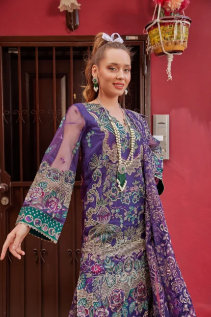 Embroidered Organza Suit D 07 Sadaf