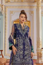Embroidered Net 3 Pcs Suit D 04 Tarz - Image 5