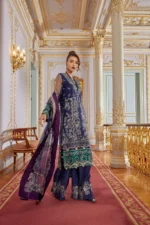 Embroidered Net 3 Pcs Suit D 04 Tarz - Image 4