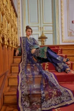 Embroidered Net 3 Pcs Suit D 04 Tarz - Image 7
