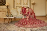 Embroidered Net 3 Pcs Suit  D 01 Tabeer - Image 15