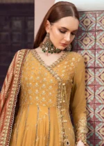 Maria B. Unstitched Sateen | Mustard CST-702 - Image 6