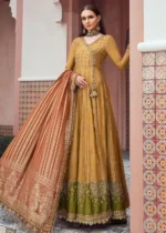 Maria B. Unstitched Sateen | Mustard CST-702 - Image 7