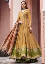 Maria B. Unstitched Sateen | Mustard CST-702 - Image 8