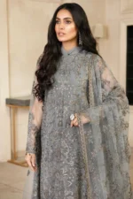 Zarif Unstitched Formal 3Pc Net Suit ZFG-07 - Image 7