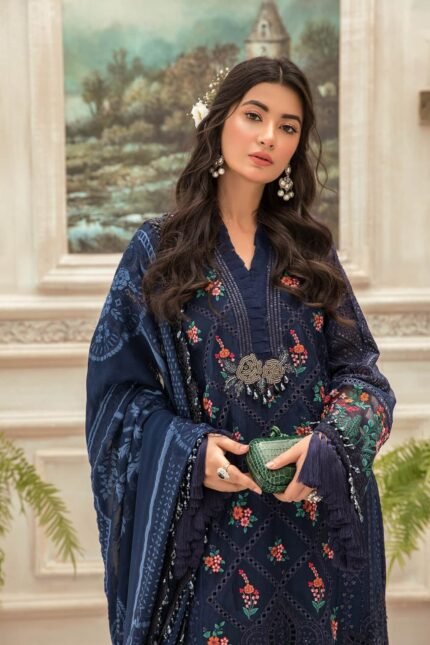 MARIA B Suit Navy Blue BDS-1901
