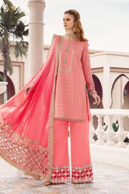 maria b Unstitched Sateen | Candy Pink CST-701
