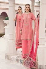 Maria B. Unstitched Sateen | Candy Pink CST-701 - Image 7