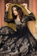 Maria B. Unstitched Sateen | Black CST-703 - Image 4