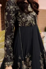 Maria B. Unstitched Sateen | Black CST-703 - Image 5