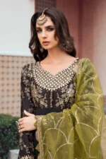Maria B. Unstitched Sateen | Black CST-703 - Image 6